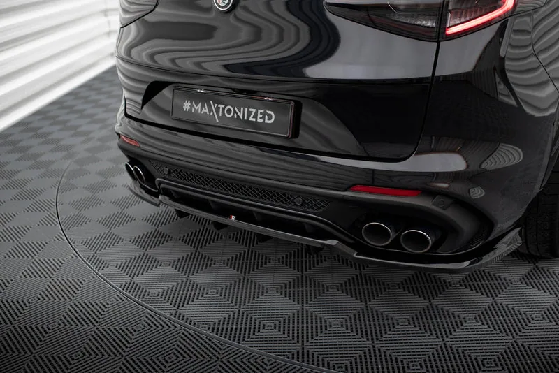 Задний сплиттер с вертикальными рёбрами — Alfa Romeo Stelvio Quadrifoglio Mk1 (2016–2022)
