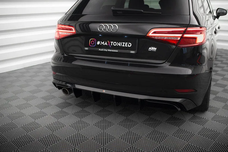 Tagumine difuusor — Audi A3 Sportback 8V Facelift (Version with one Exhaust tip on single side) (2016–2020)