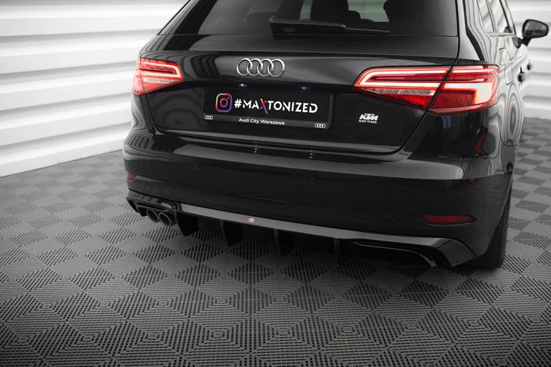 Rear valance — Audi A3 Sportback 8V Facelift (Version with double Exhaust tip) (2016–2020)