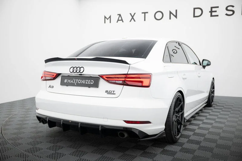 Rear valance — Audi A3 Sedan 8V Facelift (Version with single Exhaust tips on both sides) (2016–2020)