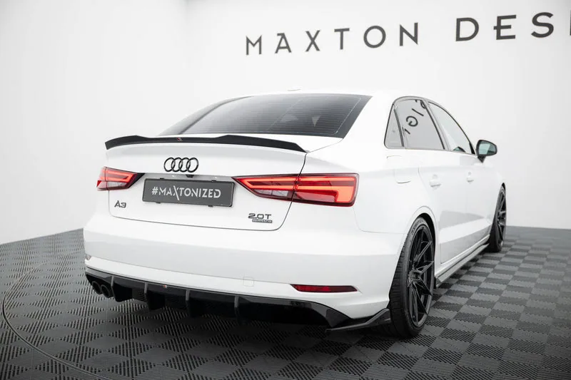 Tagumine difuusor — Audi A3 Sedan 8V Facelift (Version with dual Exhaust tips on one side) (2016–2020)