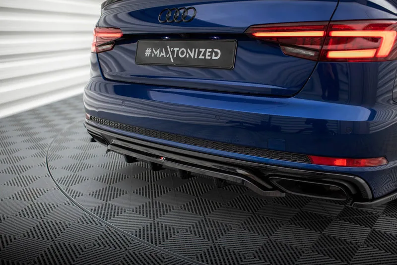 Задний сплиттер с вертикальными рёбрами — Audi A4 Competition B9 (2020–)