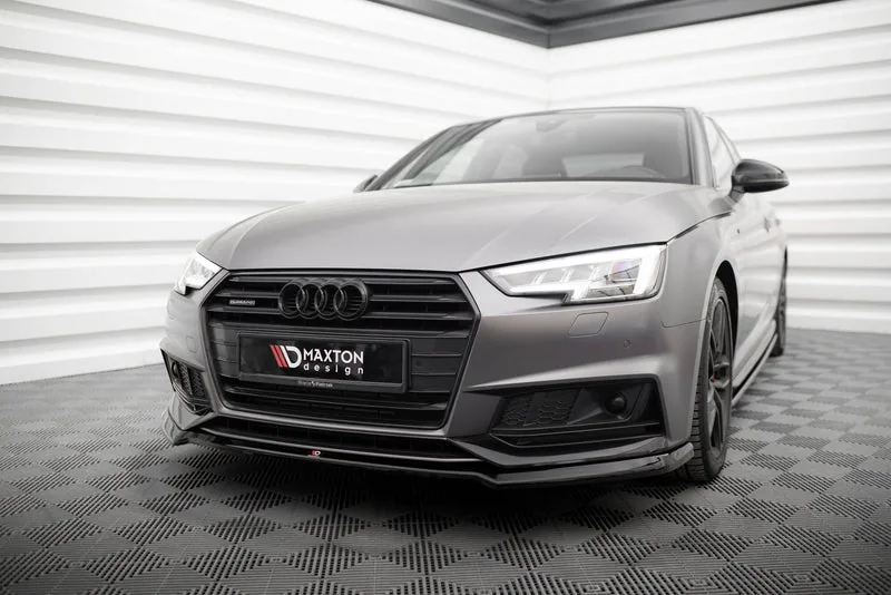 Передний сплиттер V.4 — Audi S4 / A4 S-Line B9 (2016–2019)