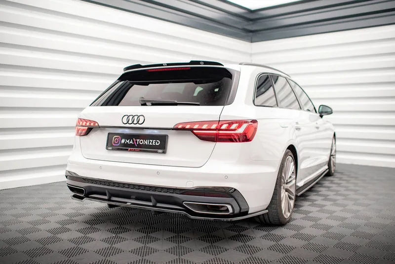 Задний сплиттер V.1 с вертикальными рёбрами — Audi A4 S-Line B9 Facelift (2019–)