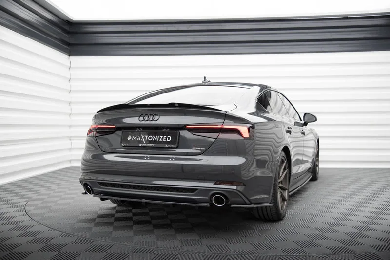 Задний сплиттер — Audi A5 S-Line F5 Coupe / Sportback (with vertical bars) (2017–2019)