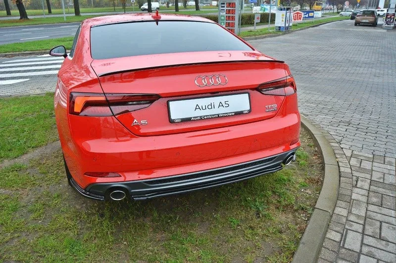 Задний сплиттер — Audi A5 F5 S-Line (without vertical bars) (2017–2019)