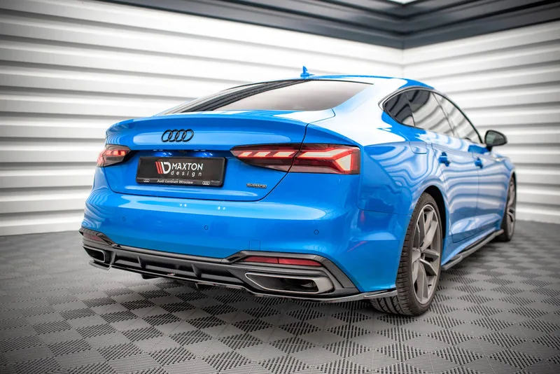 Rear splitter with vertical bars — Audi A5 S-Line F5 Facelift (2019–)