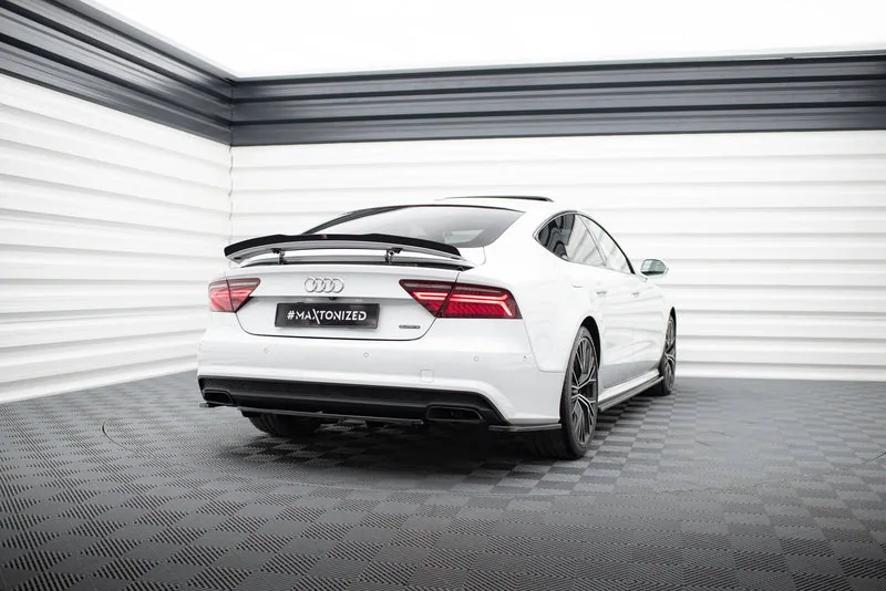 Задний сплиттер с вертикальными рёбрами — Audi A7 S-Line C7 Facelift (2014–2017)