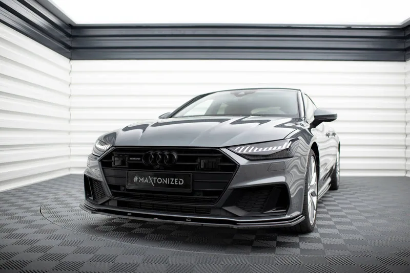 Передний сплиттер V.2 — Audi A7 S-Line C8 / S7 C8 / C8 Facelift / S7 Facelift (2017–)