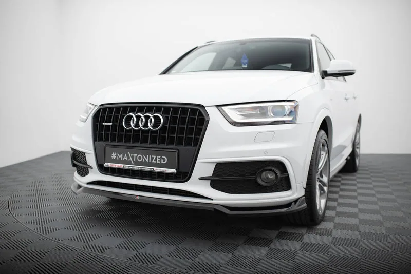 Передний сплиттер V.2 — Audi Q3 S-line 8U (2011–2014)