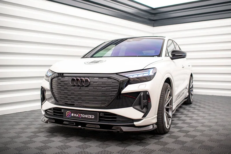 Передний сплиттер V.1 — Audi Q4 e-tron Sportback S-line Mk1 (2021–)