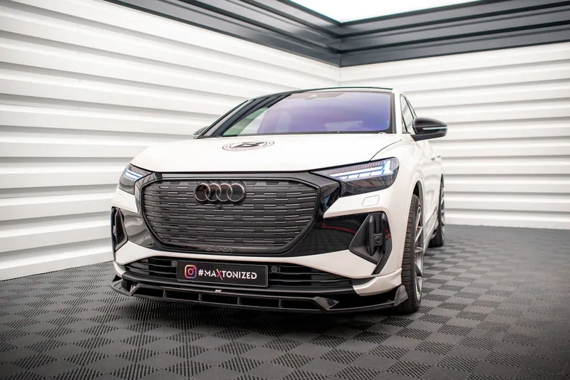 Передний сплиттер V.2 — Audi Q4 e-tron Sportback S-line Mk1 (2021–)
