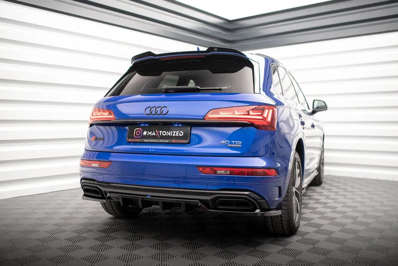 Задний сплиттер с вертикальными рёбрами — Audi Q5 S-Line SUV Mk2 Facelift (2020–2024)