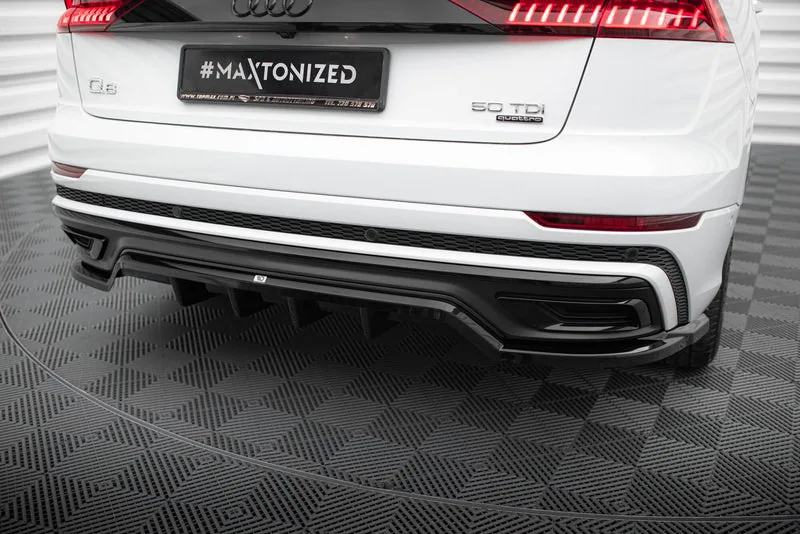 Rear splitter with vertical bars — Audi Q8 S-line Mk1 (2018–2023)