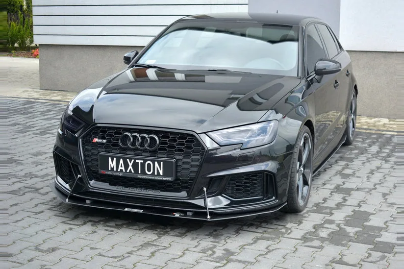 Передний сплиттер V.1 — Audi RS3 Sportback 8V Facelift (2016–2020)