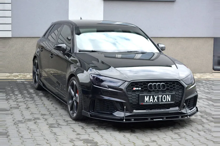 Передний сплиттер V.2 — Audi RS3 Sportback 8V Facelift (2016–2020)