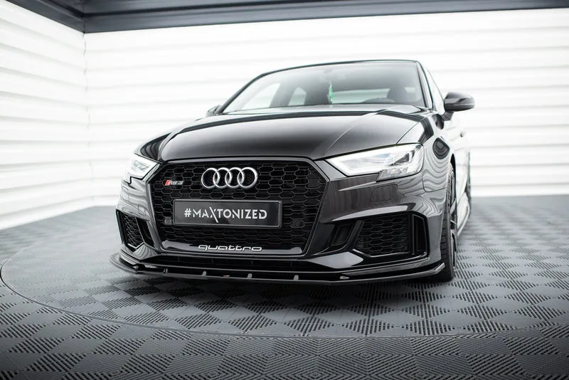 Передний сплиттер V.1 — Audi RS3 8V Facelift Sedan (2016–2020)