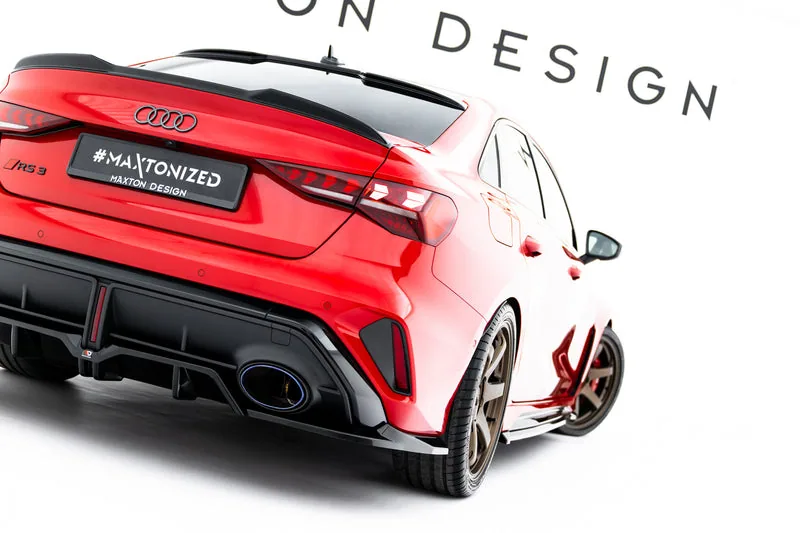 Задний сплиттер V.1 с вертикальными рёбрами — Audi RS3 Sedan 8Y Facelift (2024–)