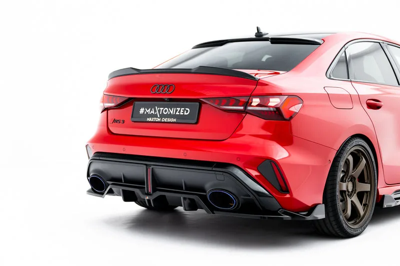 Задний сплиттер V.2 с вертикальными рёбрами — Audi RS3 Sedan 8Y Facelift (2024–)
