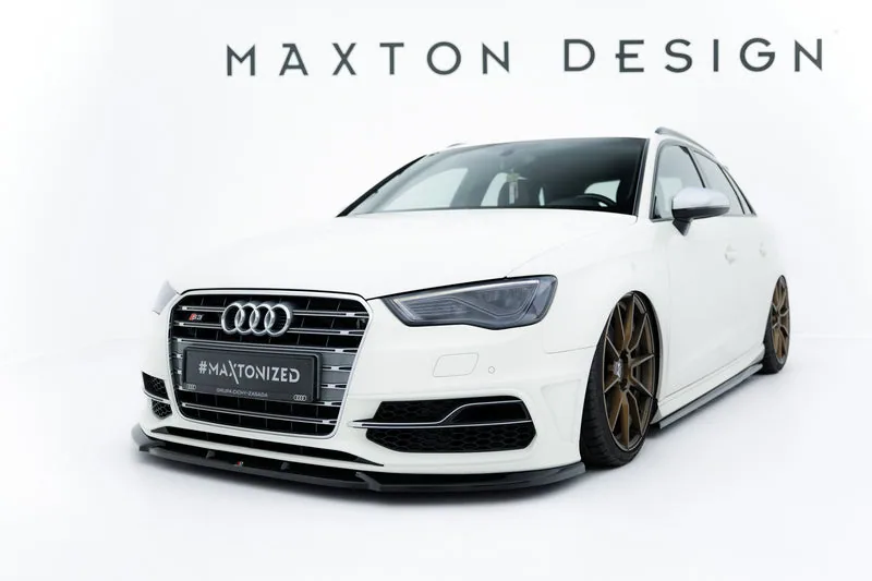 Front splitter V.2 — Audi S3 / A3 S-Line Sportback / Hatchback 8V (2013–2016)