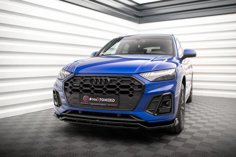 Передний сплиттер V.1 — Audi SQ5 / Q5 S-Line SUV / Sportback Mk2 Facelift (2020–2024)