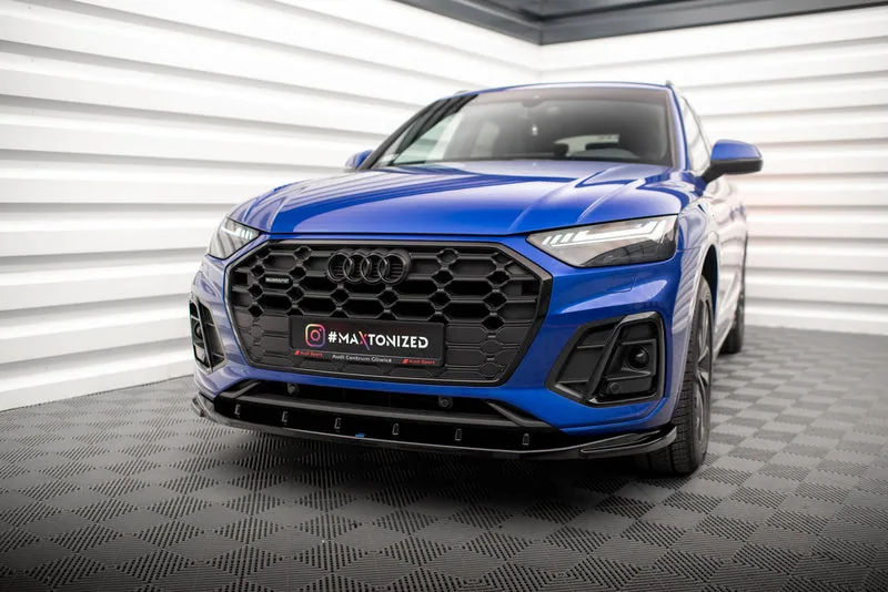 Передний сплиттер V.2 — Audi SQ5 / Q5 S-Line SUV / Sportback Mk2 Facelift (2020–2024)