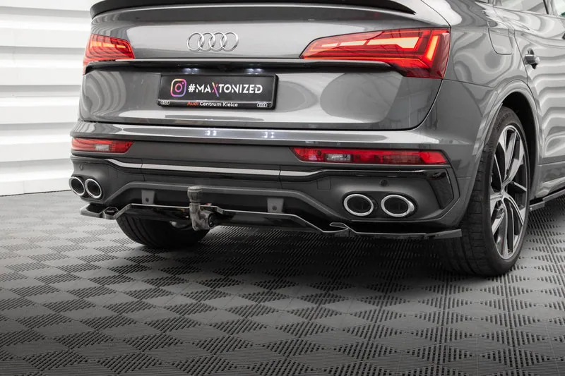 Rear splitter with vertical bars — Audi SQ5 / Q5 S-Line Sportback Mk2 Facelift (2020–2024)
