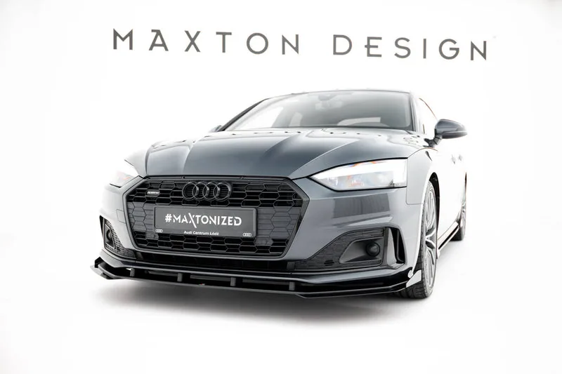 Передний сплиттер Street Pro + накладки — Audi A5 F5 Facelift (2019–)