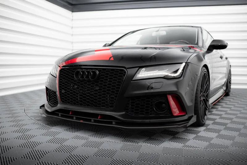 Esisplitter Street Pro + tiivakesed — Audi A7 RS7 LOOK C7 (2010–2014)