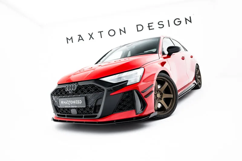 Передний сплиттер Street Pro + накладки — Audi RS3 Sedan 8Y Facelift (2024–)