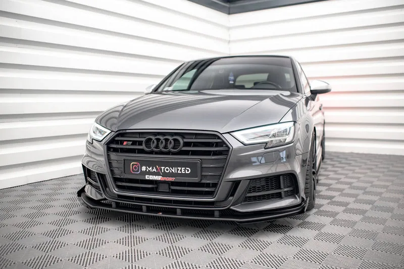 Esisplitter Street Pro V.1 + tiivakesed — Audi S3 / A3 S-Line Sportback 8V Facelift (2016–2020)