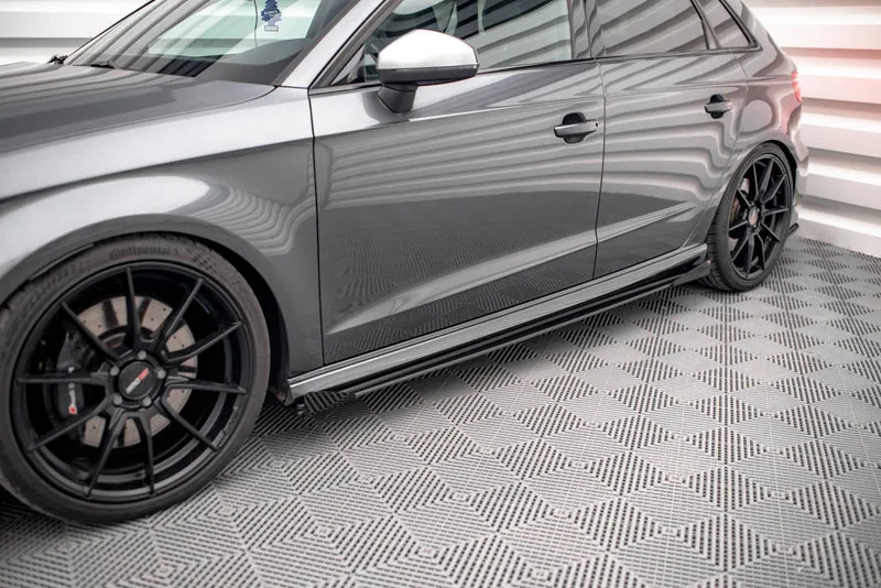 Side skirts Street Pro + flaps — Audi S3 / A3 S-Line Sportback 8V Facelift (2016–2020)