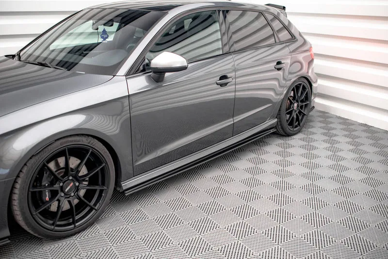 Side skirts Street Pro — Audi S3 / A3 S-Line Sportback 8V Facelift (2016–2020)