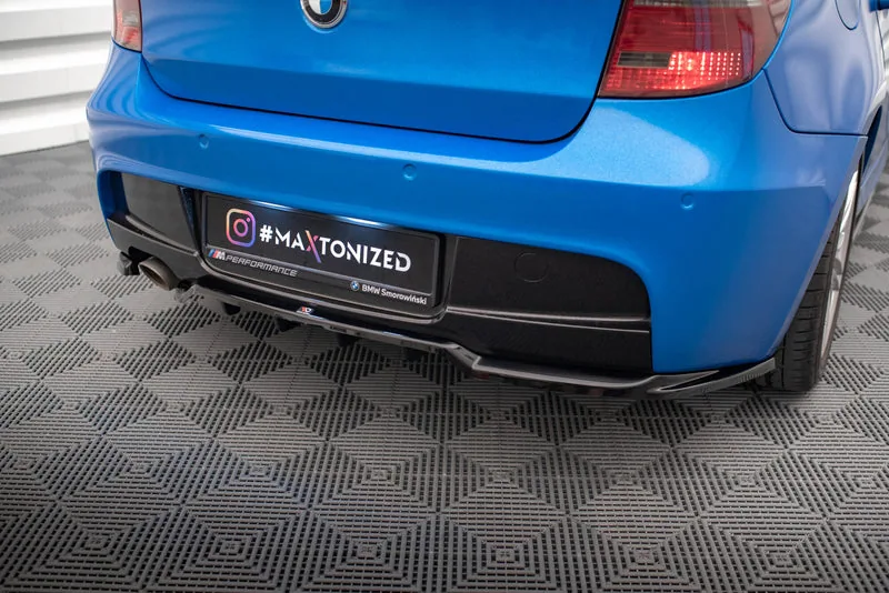 Rear splitter with vertical bars — BMW 1 M-Pack E87 Facelift (2007–2011)