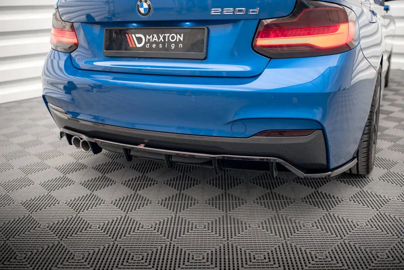 Задний сплиттер с вертикальными рёбрами — BMW 2 M-Pack F22 (2013–2019)