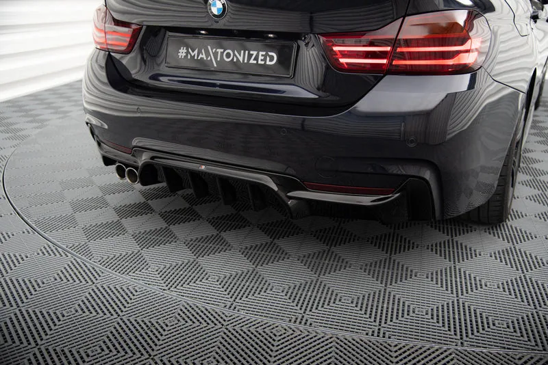Rear valance — BMW 4 Coupe / Gran Coupe / Cabrio M-Pack F32 / F36 / F33 (Version with Exhaust on one side) (2013–2020)