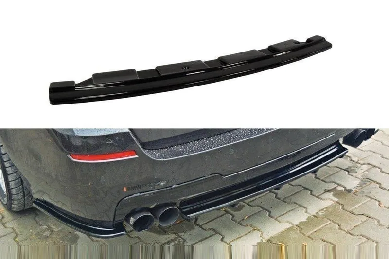 Tagasplitter — BMW 5 M-Pack Sedan/Touring F10/F11 - without vertical bars (fits two double Exhaust ends) (2010–2017)