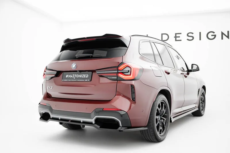 Задний сплиттер с вертикальными рёбрами — BMW iX3 M-Pack G08 Facelift (2021–)