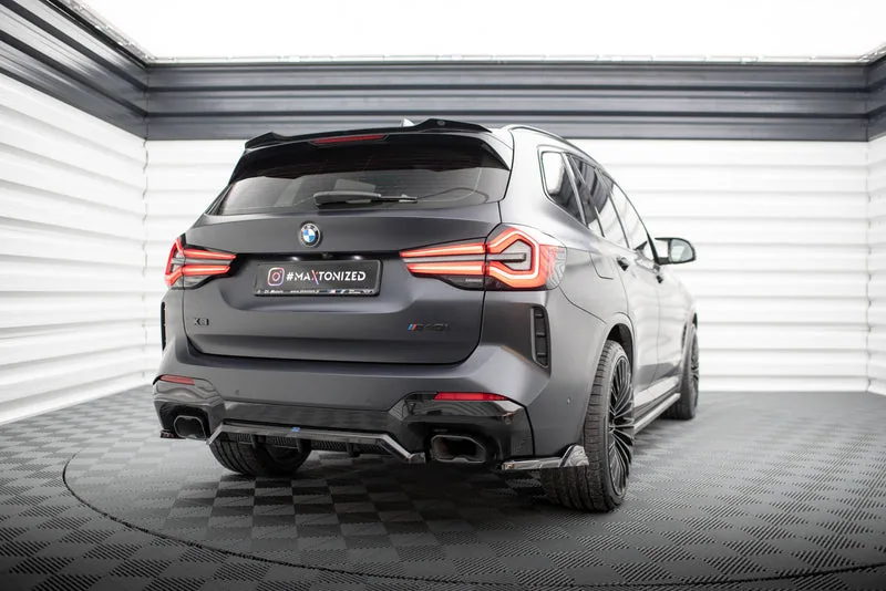 Задний сплиттер с вертикальными рёбрами — BMW X3 M-Pack G01 Facelift (2021–2024)