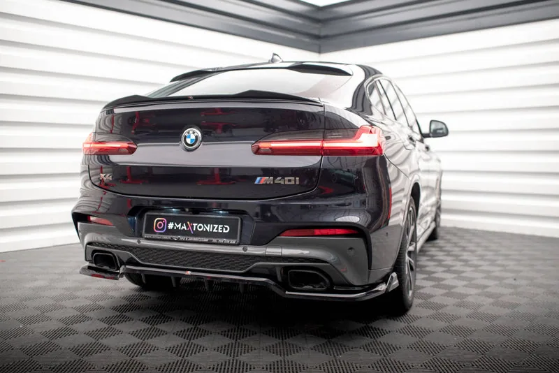 Задний сплиттер V.2 с вертикальными рёбрами — BMW X4 M40i G02 (2018–2021)