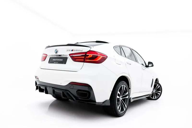 Задний сплиттер с вертикальными рёбрами — BMW X6 M-Pack F16 (2014–2019)