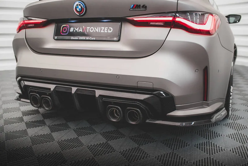Задние боковые сплиттеры Prepreg Carbon — BMW M4 G82 / G82 Facelift (2021–)