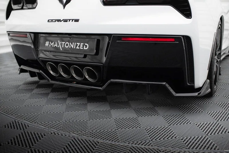 Задний сплиттер с вертикальными рёбрами — Chevrolet Corvette C7 (2013–2019)
