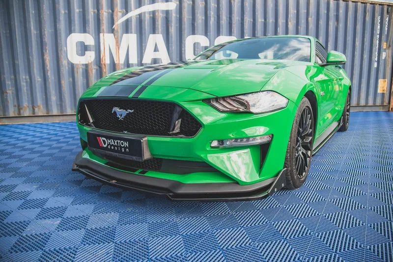 Передний сплиттер V.2 + накладки — Ford Mustang GT Mk6 Facelift (2017–)
