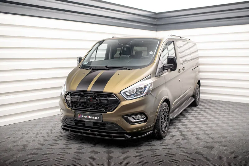 Передний сплиттер V.2 — Ford Transit Custom Mk1 Facelift / Tourneo Custom Mk1 Facelift (2017–2023)