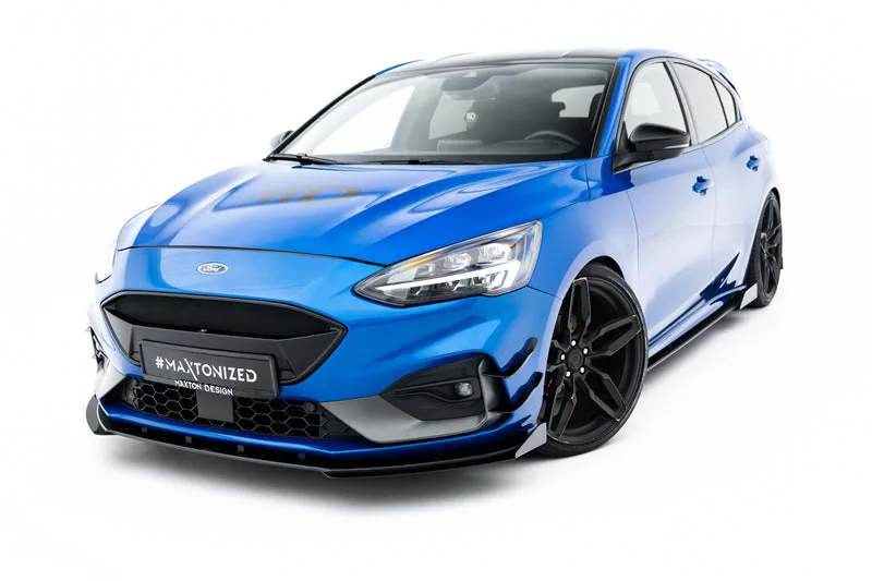 Передний сплиттер Street Pro + накладки — Ford Focus ST / ST-Line Mk4 (2018–)