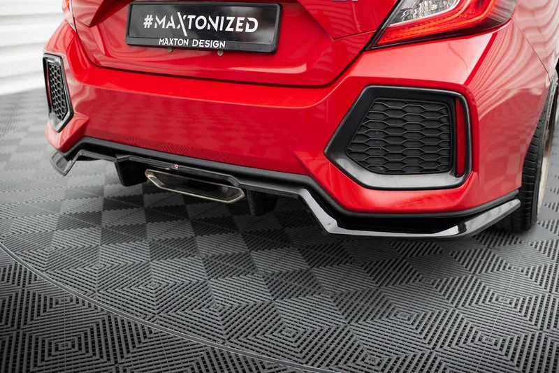 Задний сплиттер с вертикальными рёбрами — Honda Civic SI Mk10 (2017–2019)