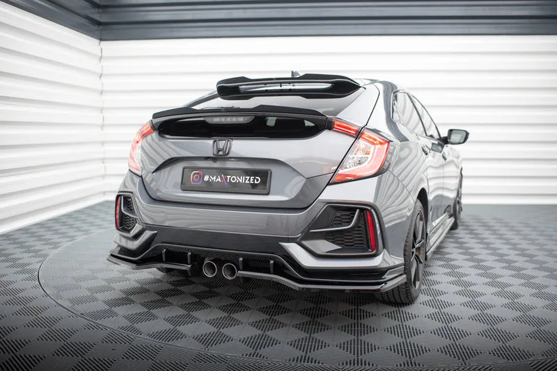 Rear splitter V.1 with vertical bars — Honda Civic Sport Mk 10 Facelift (2017–2023)