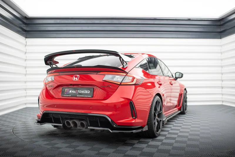 Задний сплиттер V.1 + накладки с вертикальными рёбрами — Honda Civic Type-R Mk 11 (2023–)