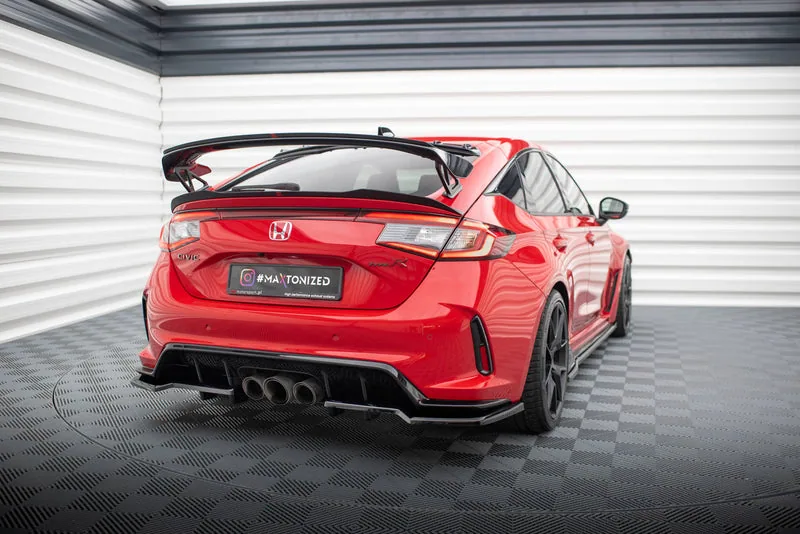 Задний сплиттер V.1 с вертикальными рёбрами — Honda Civic Type-R Mk 11 (2023–)